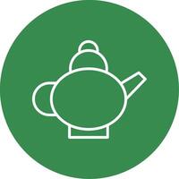 té maceta multi color circulo icono vector