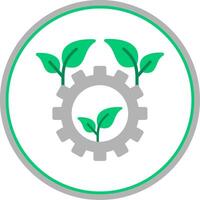 Eco Services Flat Circle Icon vector