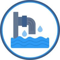 Sewer Flat Circle Icon vector