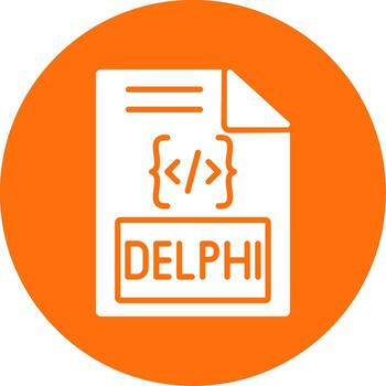 Delphi Multi Color Circle Icon vector