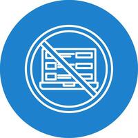 Prohibited Sign Multi Color Circle Icon vector