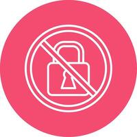 Prohibited Sign Multi Color Circle Icon vector