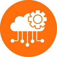 Cloud Computing Multi Color Circle Icon vector