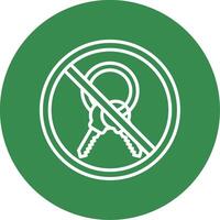 Prohibited Sign Multi Color Circle Icon vector