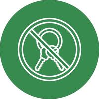 Prohibited Sign Multi Color Circle Icon vector