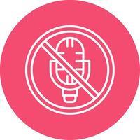 No Microphone Multi Color Circle Icon vector