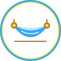Hammock Flat Circle Icon vector