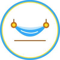 Hammock Flat Circle Icon vector