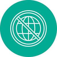 Prohibited Sign Multi Color Circle Icon vector
