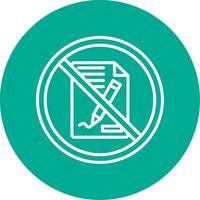 Prohibited Sign Multi Color Circle Icon vector