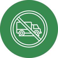 No Heavy Vehicle Multi Color Circle Icon vector