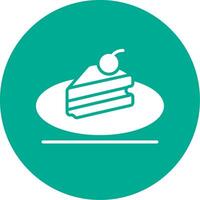 Piece Of Cake Multi Color Circle Icon vector