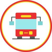 Bus Flat Circle Icon vector