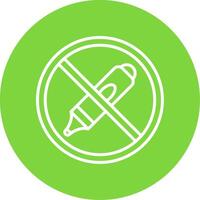 Prohibited Sign Multi Color Circle Icon vector