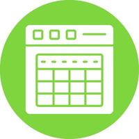 Table Multi Color Circle Icon vector