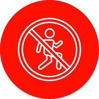Prohibited Sign Multi Color Circle Icon vector