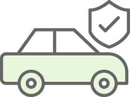 Car Insurance Fillay Icon Design vector