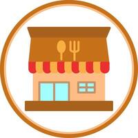 Restaurant Flat Circle Icon vector