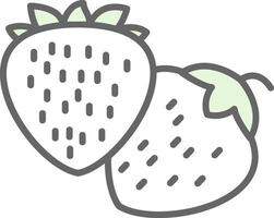 fresas relleno icono diseño vector