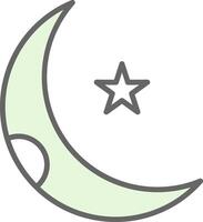 Moon Fillay Icon Design vector