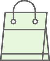 Shopping Bag Fillay Icon Design vector