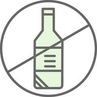 No alcohol relleno icono diseño vector