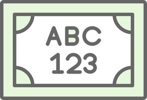 License Plate Fillay Icon Design vector