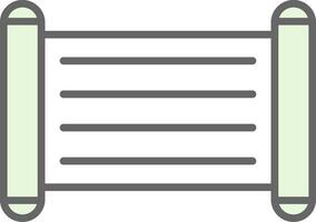 Old Scroll Fillay Icon Design vector