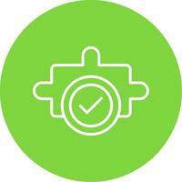 Jigsaw Multi Color Circle Icon vector