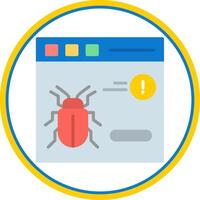 Virus Flat Circle Icon vector