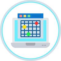 Heatmap Flat Circle Icon vector
