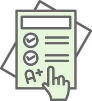 Exam Fillay Icon Design vector