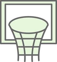 Basketball Hoop Fillay Icon Design vector