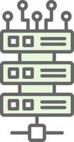 Server Fillay Icon Design vector