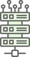 Server Fillay Icon Design vector