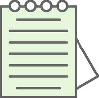 Notepad Fillay Icon Design vector