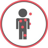 Symptom Checker Flat Circle Icon vector