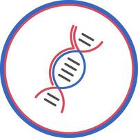 DNA Flat Circle Icon vector