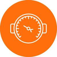 Pressure Gauge Multi Color Circle Icon vector
