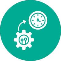 Time Management Multi Color Circle Icon vector