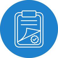 Clipboard Multi Color Circle Icon vector