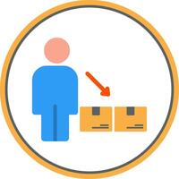 Your Product Flat Circle Icon vector