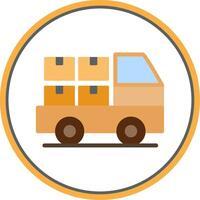 Logistics Flat Circle Icon vector