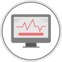 System Monitoring Flat Circle Icon vector
