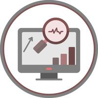 System Monitoring Flat Circle Icon vector
