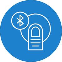 Bluetooth Multi Color Circle Icon vector
