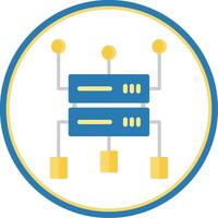 Data Structure Flat Circle Icon vector