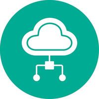 Cloud Computing Multi Color Circle Icon vector