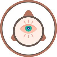Eye Of Providence Flat Circle Icon vector