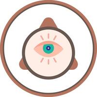 Eye Of Providence Flat Circle Icon vector